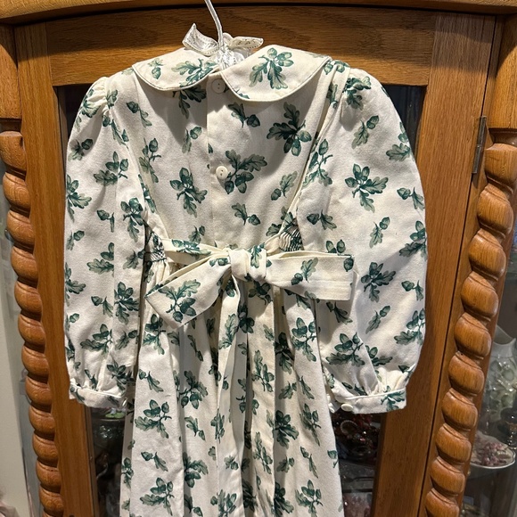 Vtg. Child's Sophie Dess Creations Paris Smocked Acorn Print Dress - Sz 2 Yrs - Picture 13 of 13